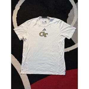 Adidas Georgia Tech GT Shirt 2XL White NCAA Team/Player Issued Performance Tee